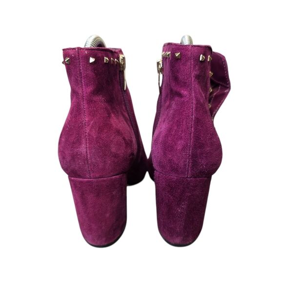 Marc Fisher Women's 7.5 Client Suede Purple Ankle Boots with Studs - Picture 4 of 13
